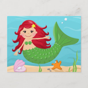 Postal Sirena de Cute