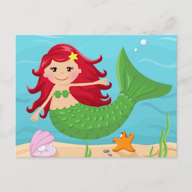 Postal Sirena de Cute (Anverso)