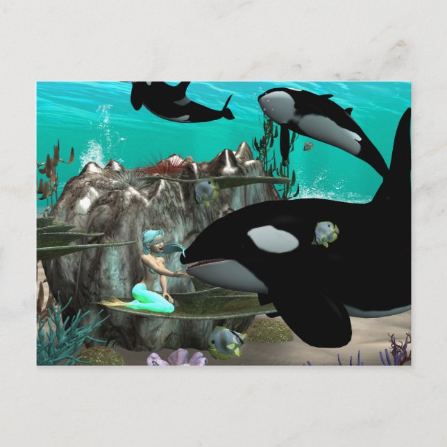 Postal Sirena de Cute (Anverso)