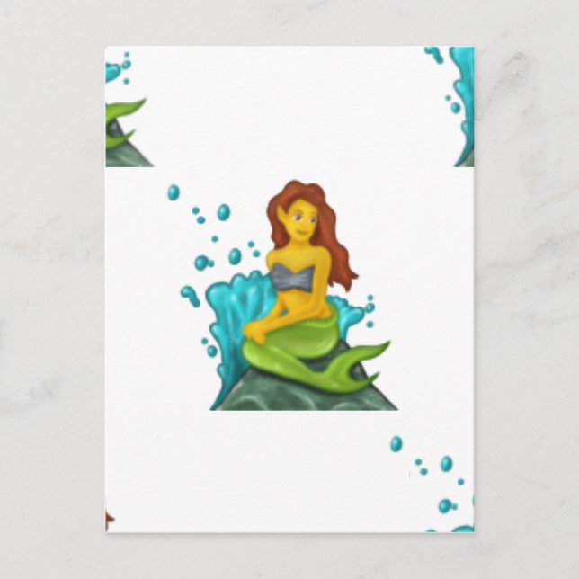 Postal sirena de emoji (Anverso)