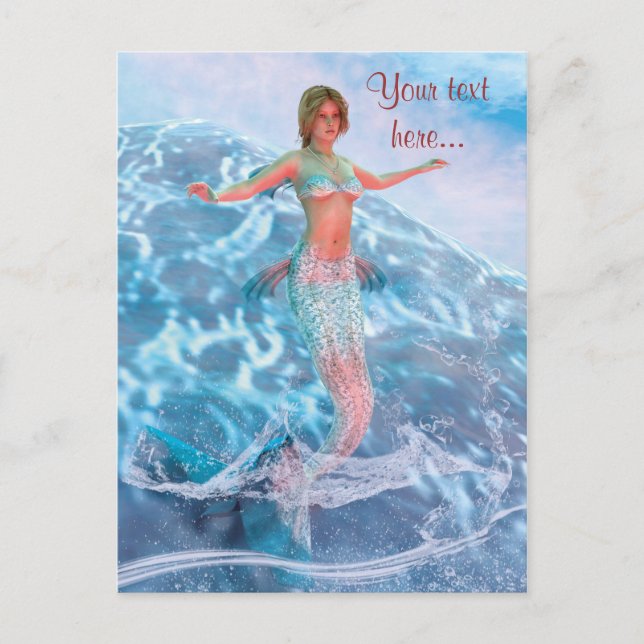 Postal Sirena de Fantasía (Anverso)