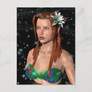 Postal Sirena de hadas
