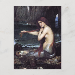 Postal Sirena de J W Waterhouse, 1901