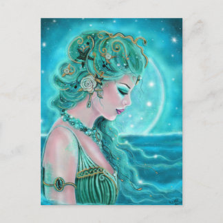Postal Sirena De Luna De Renee Lavoie