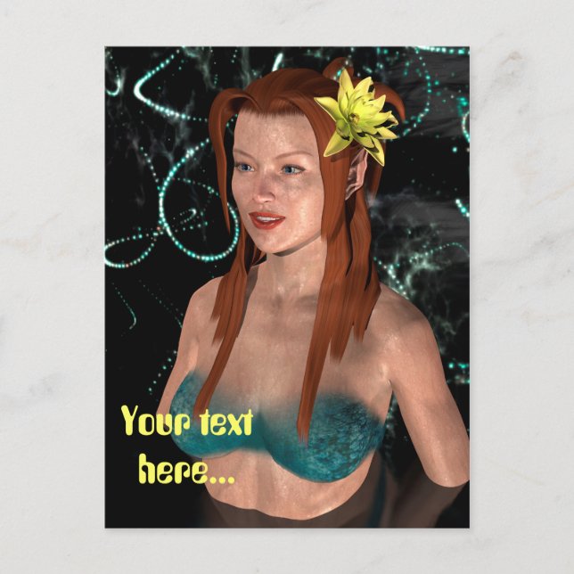 Postal Sirena de noche (Anverso)
