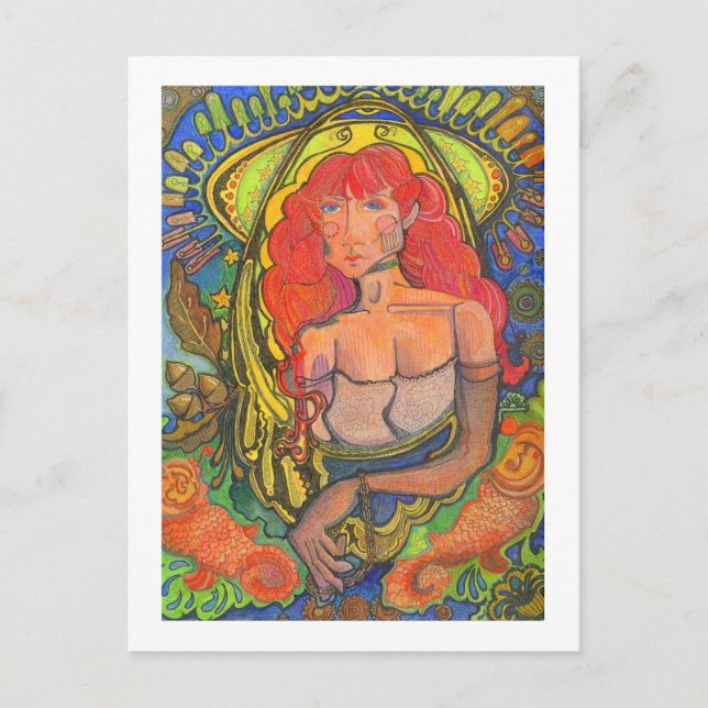 Postal Sirena de Starlet Colectible con Halo - (Anverso)