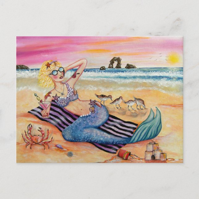 Postal Sirena de vacaciones (Anverso)