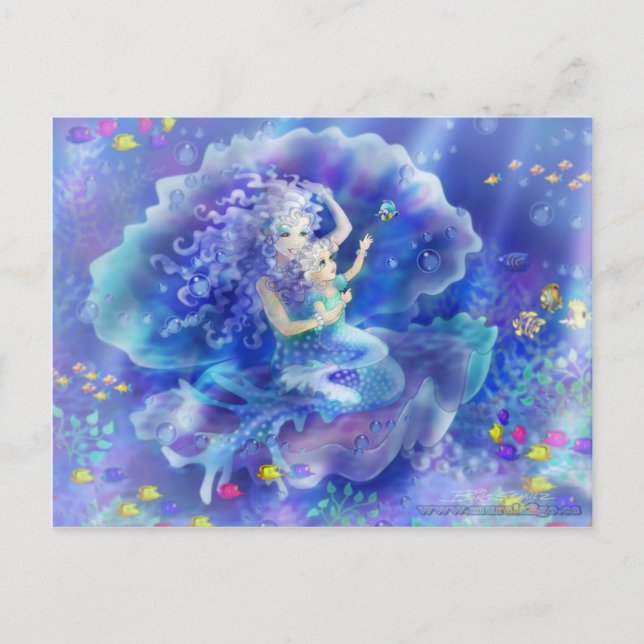 Postal Sirena e hijo (Anverso)