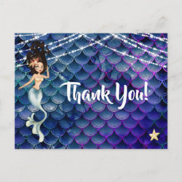 Postal Sirena en Blue ~ Sparkling Beach Gracias