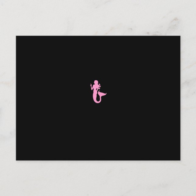 Postal Sirena glow-rosa de océano (Anverso)