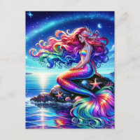 Sirena Hermosa Ninfa Del Mar Arcoíris