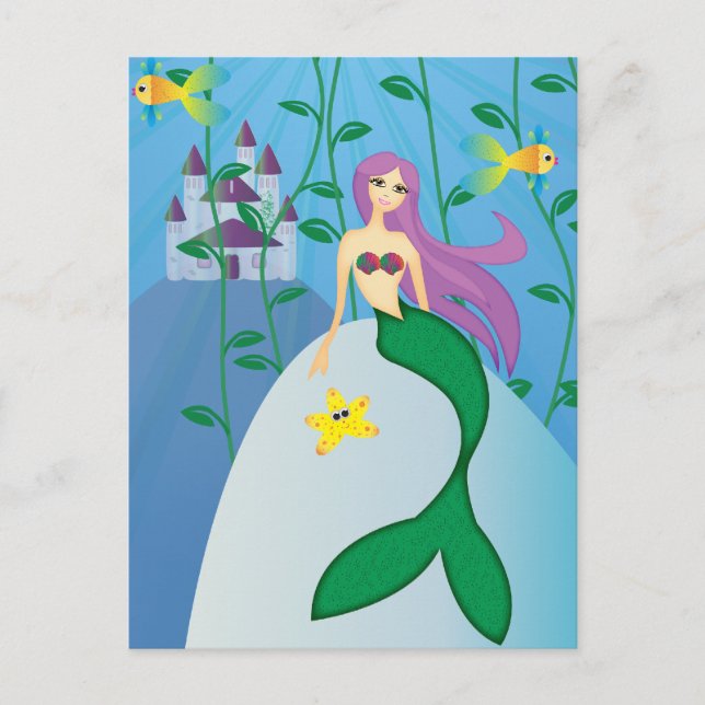 Postal Sirena linda (Anverso)