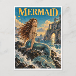 Postal Sirena, Monstruo de Fantasía Gótica