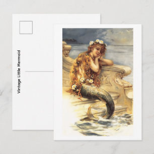 Postal Sirena Pequeña Vintage 