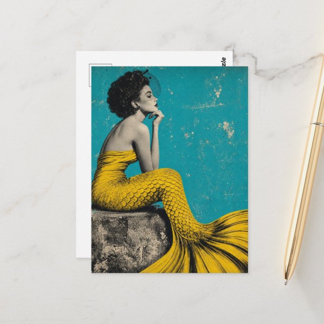 Postal Sirena Retro Única (Anverso/Reverso In Situ)