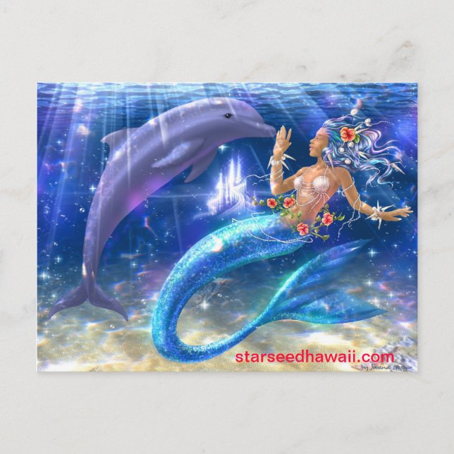 Postal sirena, starseedhawaii.com (Anverso)