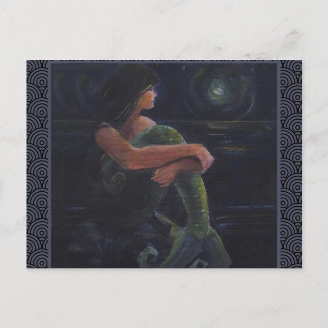 Postal Sirena y luna (Anverso)