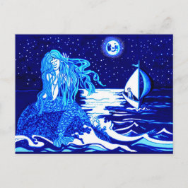 Postal Sirena y marinero