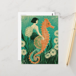 Postal Sirena y su Caballito de Mar