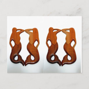 Postal sirenas gemelas dobles