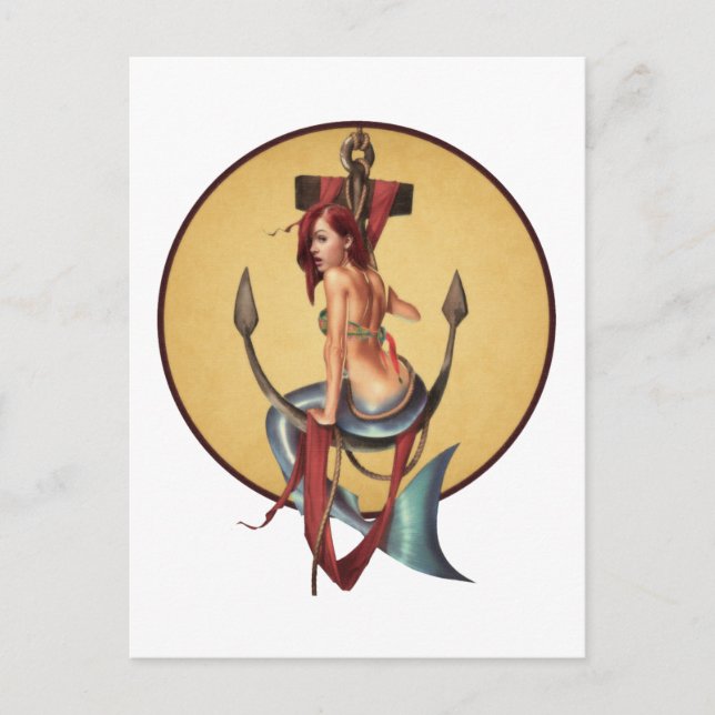 Postal Sirenita vintage (Anverso)