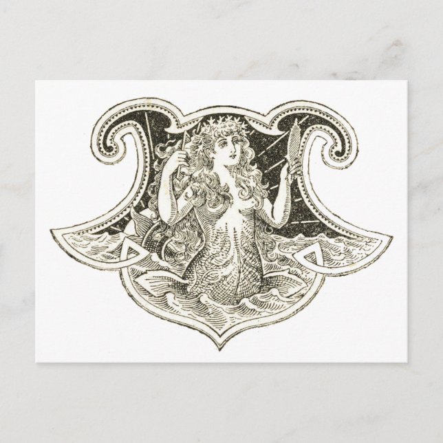 Postal Sirenita vintage (Anverso)