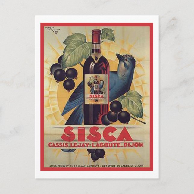 Postal Sisca Vintage Ad (Anverso)