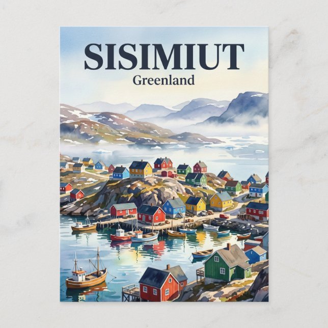 Postal Sisimiut Groenlandia (Anverso)