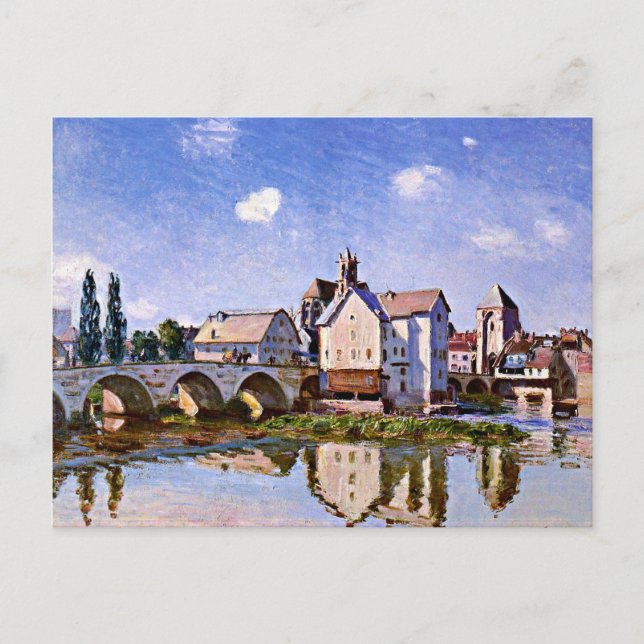 Postal Sisley - El puente Moret en la luz del sol (Anverso)