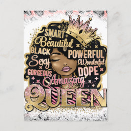 Postal Sista africana reina negra Melanin mujer sistas di