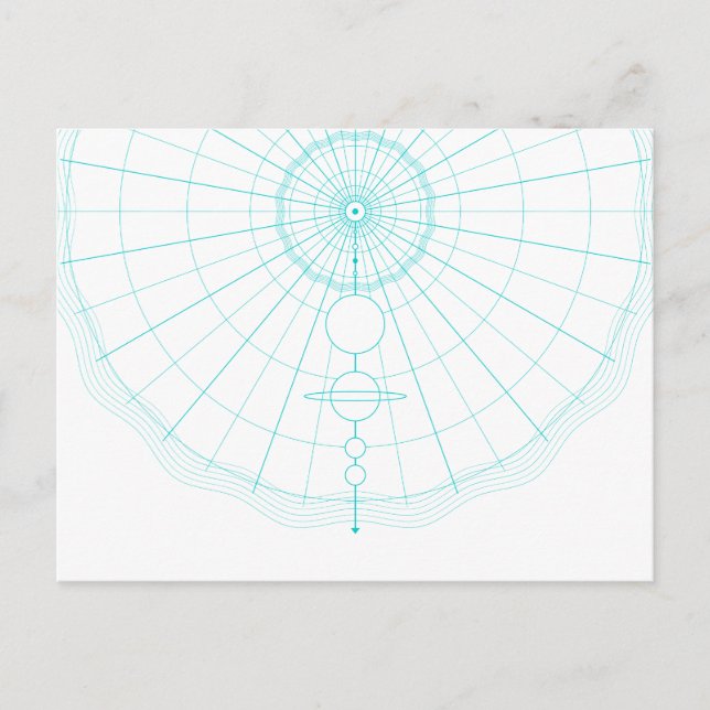 Postal sistema solar circular (Anverso)