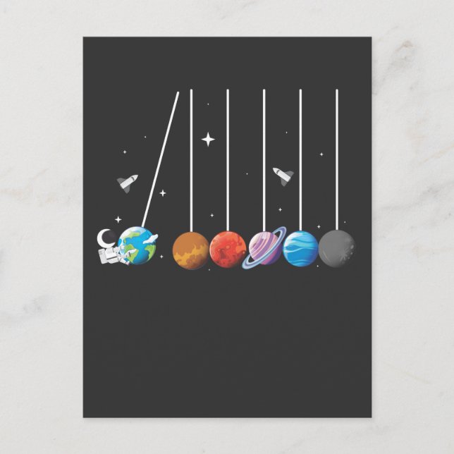 Postal Sistema solar del cohete de cuna del péndulo del a (Anverso)