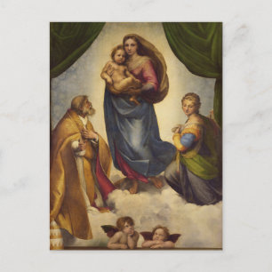 Postal Sistina Madonna por Rapahel