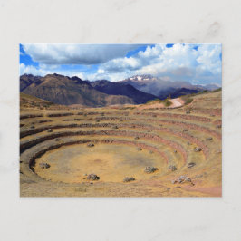Postal Sitio agrícola inca en Moray, Perú