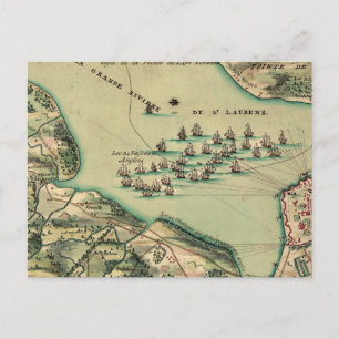 Postal Sitio al mapa de Quebec