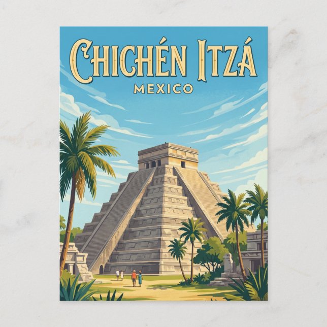Postal Sitio Arqueológico Chichén Itzá México (Anverso)