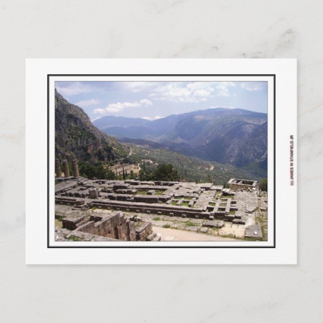 Postal Sitio Arqueológico de Delphi (Anverso)