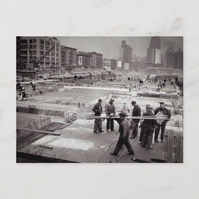 Postal Sitio de Construcción en el Lado Este de NYC (Anverso)