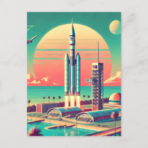 Postal Sitio de lanzamiento de la nueva Florida futurista