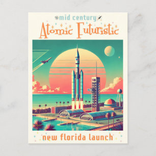 Postal Sitio de lanzamiento de la nueva Florida futurista