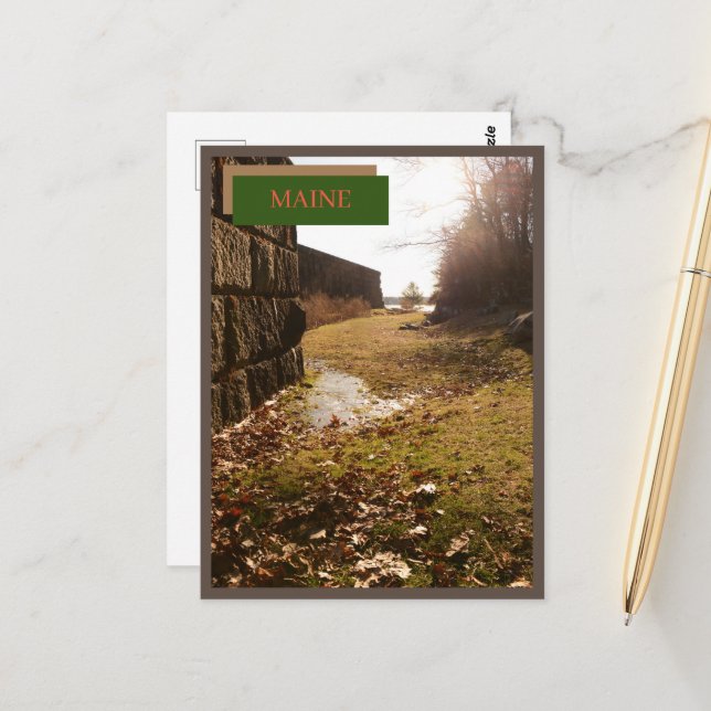 Postal Sitio Histórico Estatal Fort McClary Maine Nature (Anverso/Reverso In Situ)