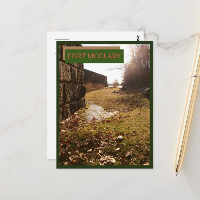 Postal Sitio Histórico Estatal Fort McClary Maine Nature (Anverso/Reverso In Situ)