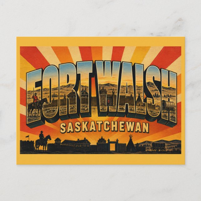 Postal Sitio Histórico Fort Walsh NWMP Saskatchewan (Anverso)