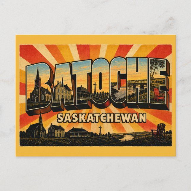 Postal Sitio Histórico Nacional Batoche Saskatchewan Méti (Anverso)