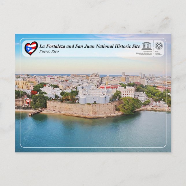 Postal Sitio histórico nacional de La Fortaleza y San Jua (Anverso)