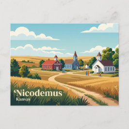 Postal Sitio Histórico Nacional Nicodemus Kansas