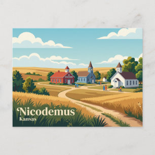 Postal Sitio Histórico Nacional Nicodemus Kansas