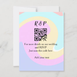 Postal sitio web de boda rsvp q r código agregar nombre t