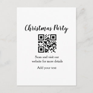 Postal Sitio web de fiesta de Navidad simple código de ba