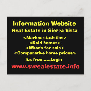 Postal Sitio web de información, Inmobiliaria en Sierra..